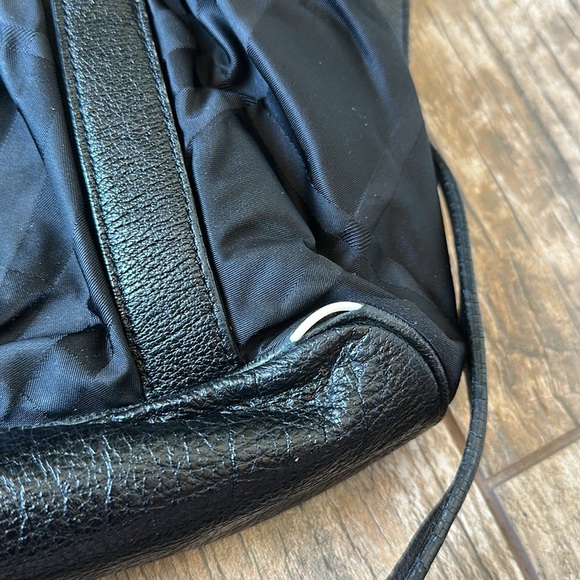 Burberry shoulder tote crossbody bag black slouch bag needs TLC Project - Picture 2 of 11
